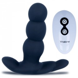 Vibrador anal rotador remoto - PEARL negro