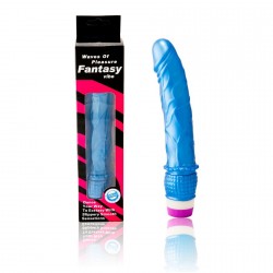 Vibrador realista grande sencillo AZUL 23cm.