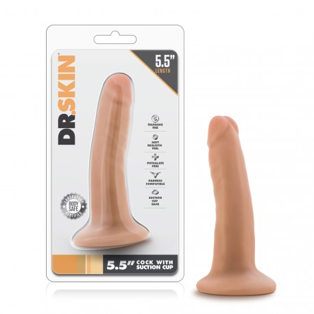 Dildo recto con ventosa Dr.Skin COCK (13cm)