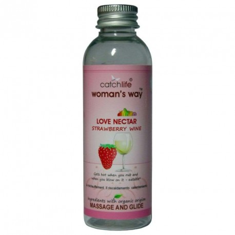 Love nectar FRESA Y VINO (75ml) lubricante y masaje