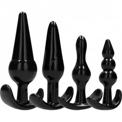 Set 4 plugs dilatación y placer anal Negro, mas vendido