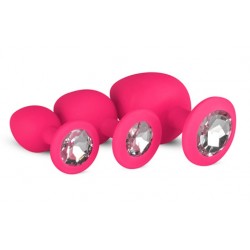 Set de 3 plug Diamond Rosa (S-M-L)