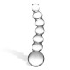 Dildo glass placer anal BEADED Curved
