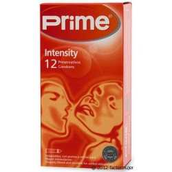 Preservativos Prime finos estriados - INTENSITY (12)