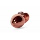 Plug Metal Corazon Gold Rose
