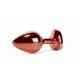 Plug Metal Corazon Gold Rose