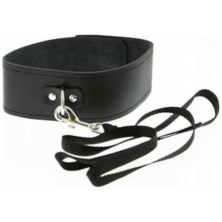 Collar de Cuero con Correa