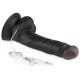 Strap-On Vibrador con Testículos Negro Ingen 7.5''