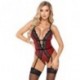 Crotchless Body red/black S