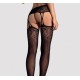 Liguero con Medias S206 Negro S/M/L