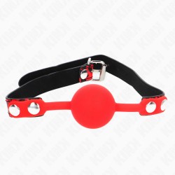Mordaza de Silicona Roja y Estampada Kink