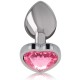 Plug Metal Corazon Rosa S