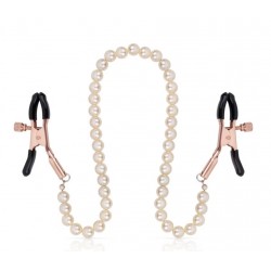 Pinzas con Perlas Rosy Gold