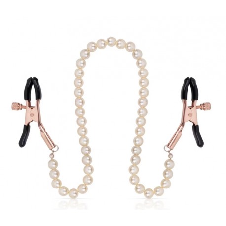 Pinzas con Perlas Rosy Gold
