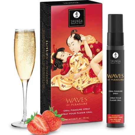 Shunga Waves Pleasure Spray Oral Seductor Fresa 20 ml