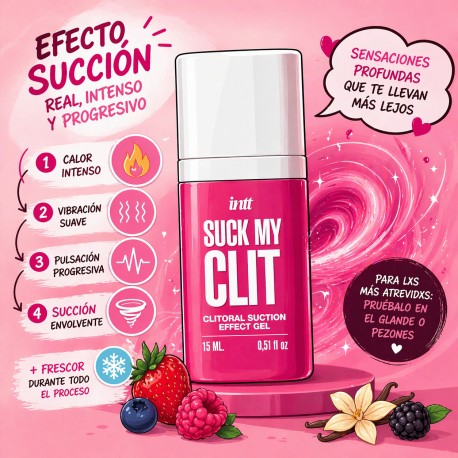 Estimulante de clítoris efecto succión intenso y progresivo