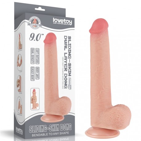 Dildo Sliding Dual Density Lovetoy 9''