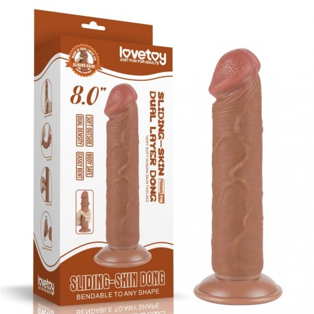 Dildo Mulato sin Testículos Sliding 8''