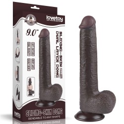 Dildo Negro Sliding Dual Density Lovetoy 9''