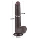 Dildo Negro Sliding Dual Density Lovetoy 9''