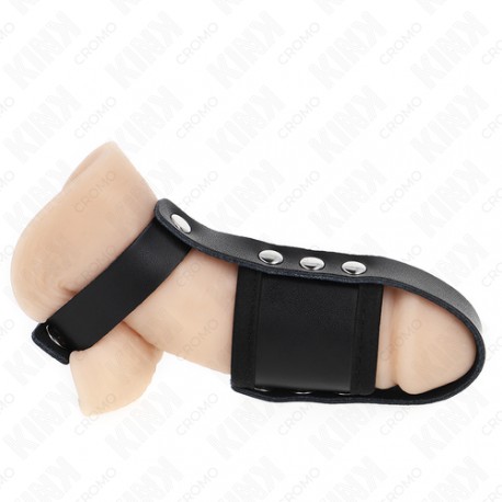 Anillo Jaula Pene de Cuero Recubierto Kink