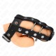 Jaula de Cuero para Pene Ajustable con Candado