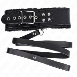 Collar Kink Suave Ancho y con Correa de Cuero