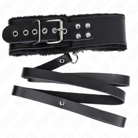 Collar Kink Suave Ancho y con Correa de Cuero