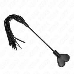 Pala de Corazón y látigo de tiras Negra Kink