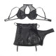 Conjunto 957599 Imitación Cuero Negro S/M