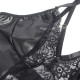 Vestido 957537 Imitación Cuero Negro S/M