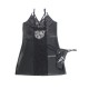Vestido 957537 Imitación Cuero Negro S/M