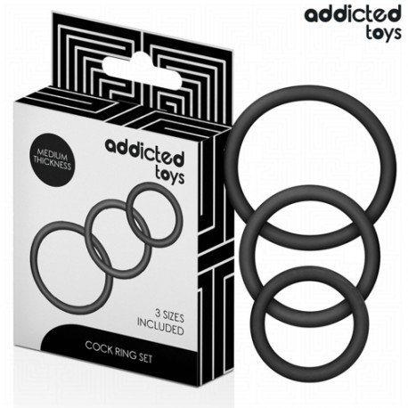 Set 3 Anillos de Silicona Finos Addicted