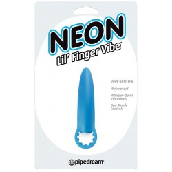 Mini plug dilatador dedo - Finger Vibe NEON (azul)