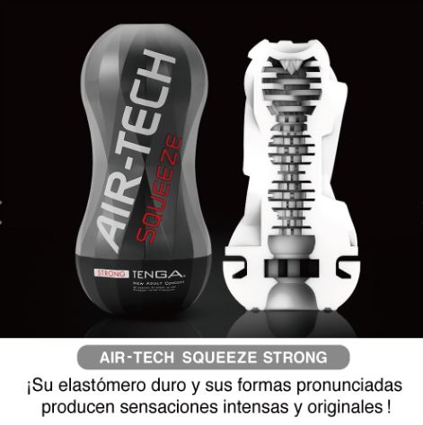 Air Tech Sqeeze STRONG Tenga, modelo elastómero duro para intensas y originales sensaciones