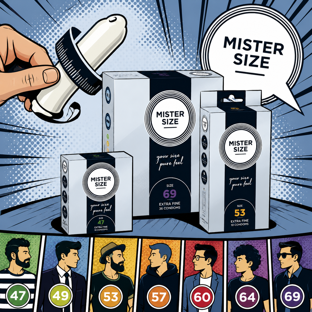 Mister Size Condones por Tallas