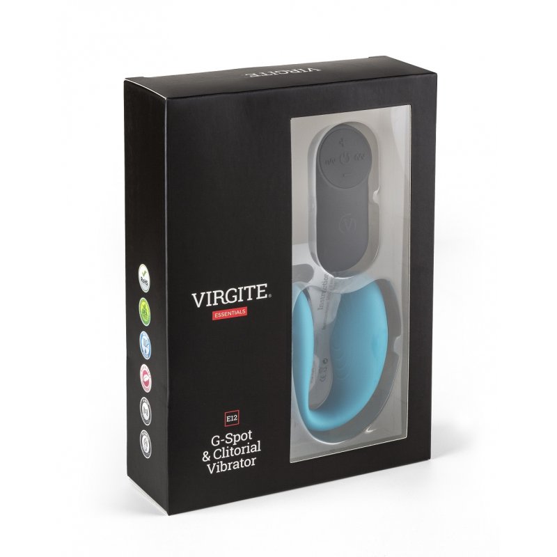 Caja de presentacion del vibrador E12 azul de Virgite