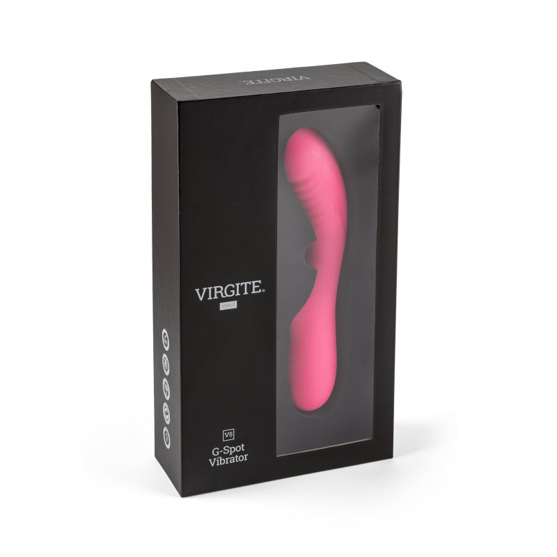 Caja de presentacion del vibrador G-spot realista V5 Virgite rosa